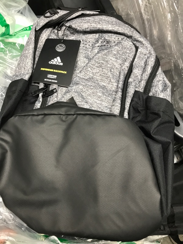 Photo 2 of adidas Defender Team Sports Backpack, Jersey Onix Grey/Black, One Size One Size Jersey Onix Grey/Black