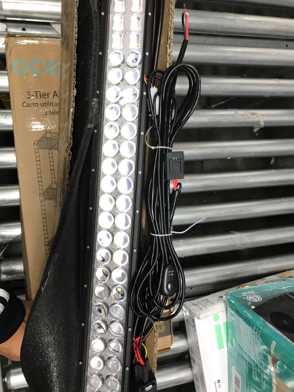 Photo 1 of DWVO 32'' LED Light Bar 390W Straight 9D 48000LM Upgrade Chipset with 10ft Wiring Harness for Offroad Driving Fog Lamp Marine Boating IP68 Waterproof Spot & Flood Combo Beam Light Bars 32 inch