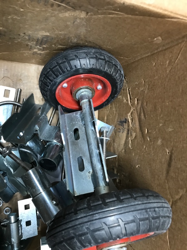 Photo 1 of VEVOR Chain Link Rolling Gate Kit Galvanized Steel Rolling Fence 6 Universal Track Bracket Chain Link Rolling Gate Hardware Kit 2 Solid Rubber Wheels Fence Rolling Kit for Chain Link Sliding Gate