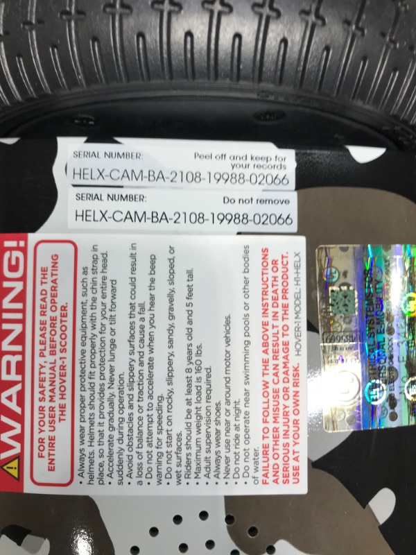 Photo 2 of *SEE NOTE* Hover-1 Helix Electric Hoverboard | 7MPH Top Speed, 4 Mile Range, 6HR Full-Charge, Built-in Bluetooth Speaker, Rider Modes: Beginner to Expert
