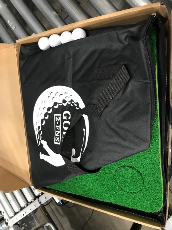 Photo 1 of 2-FNS Golf Putting Game Set, 11.5 Feet Golf Putting Green Mat with 4 Golf Balls and 1 Portable Bag for Indoor Outdoor Home Office Backyard Fun