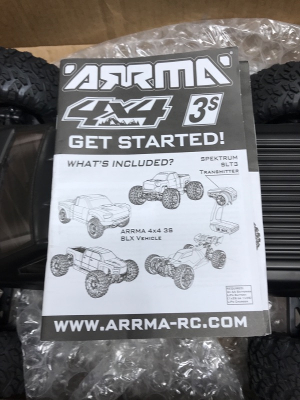 Photo 3 of ARRMA 1/10 Big Rock 4X4 V3 3S BLX Brushless Monster RC Truck RTR (Transmitter and Receiver Included, Batteries and Charger Required), Black, ARA4312V3