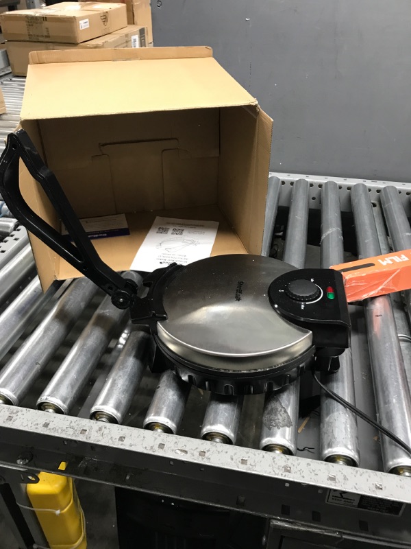 Photo 2 of 10inch Roti Maker by StarBlue with FREE Roti Warmer - The automatic Stainless Steel Non-Stick Electric machine to make Indian style Chapati, Tortilla, Roti AC 110V 50/60Hz 1200W