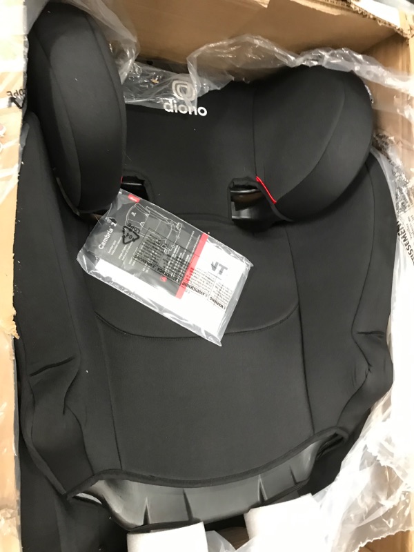 Photo 3 of Diono Cambria 2 XL 2022, Dual Latch Connectors, 2-in-1 Belt Positioning Booster Seat, High-Back to Backless Booster with Space and Room to Grow, 8 Years 1 Booster Seat, Black NEW! Black