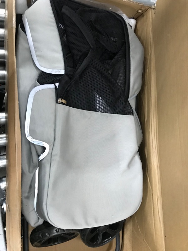 Photo 1 of Dog Strollers for Small Dogs,Double Pet Stroller for 2 Small Medium Dogs Cats Folding Portable Cat Stroller with 4 Lockable Wheels Grey