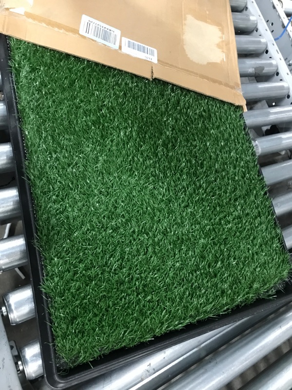 Photo 2 of Artificial Grass Puppy Pee Pad for Dogs and Small Pets - 20x25 Reusable 3-Layer Training Potty Pad with Tray - Dog Housebreaking Supplies by PETMAKER