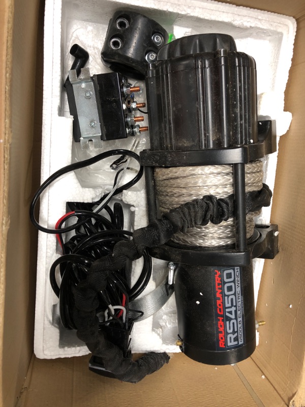 Photo 2 of Rough Country 4,500LB UTV Electric Winch | 1.4HP | Synthetic Rope - RS4500S