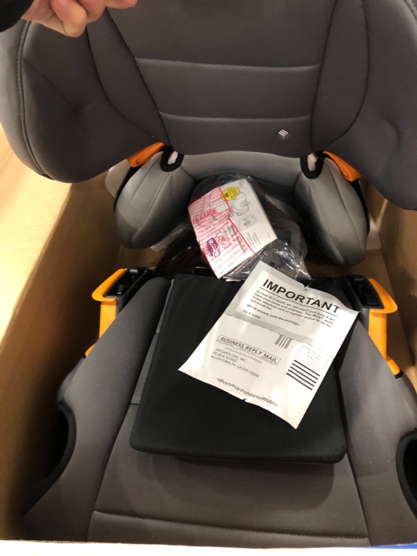 Photo 4 of Chicco KidFit ClearTex Plus 2-in-1 Belt-Positioning Booster Car Seat, Backless and High Back Booster Seat, for Children Aged 4 Years and up and 40-100 lbs. | Drift/Grey KidFit Plus with ClearTex® No Chemicals Drift/Grey