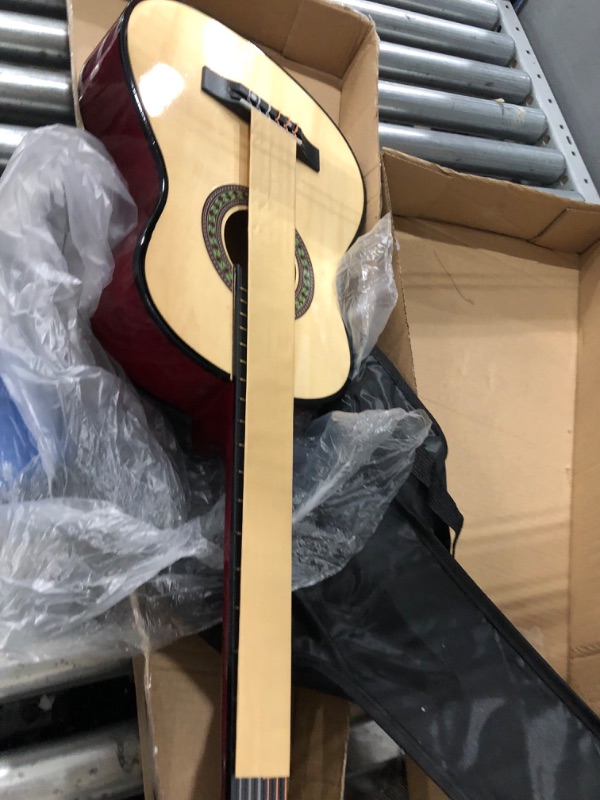 Photo 1 of 30" Wood Guitar with Case and Accessories for Kids/Girls/Boys/Beginners (Natural)