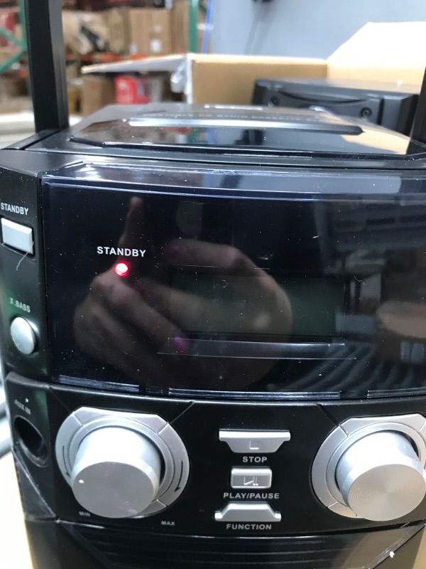 Photo 6 of NAXA Electronics NPB-426 Portable CD Player with AM/FM Stereo Radio, Cassette Player/Recorder and Twin Detachable Speakers