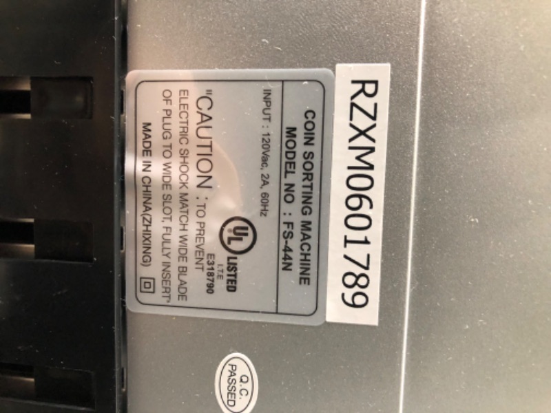 Photo 2 of Royal Sovereign 4 Row Electric Coin Counter with Patented Anti-Jam Technology & Digital Counting Display (FS-44N), Black FS-44N FS-44N