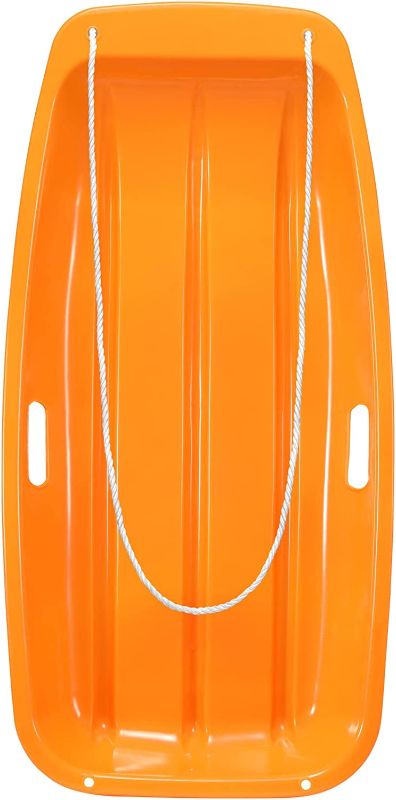 Photo 1 of ABK Plastic Snow Sled Toboggan for Kids and Adult with Pull Rope 
