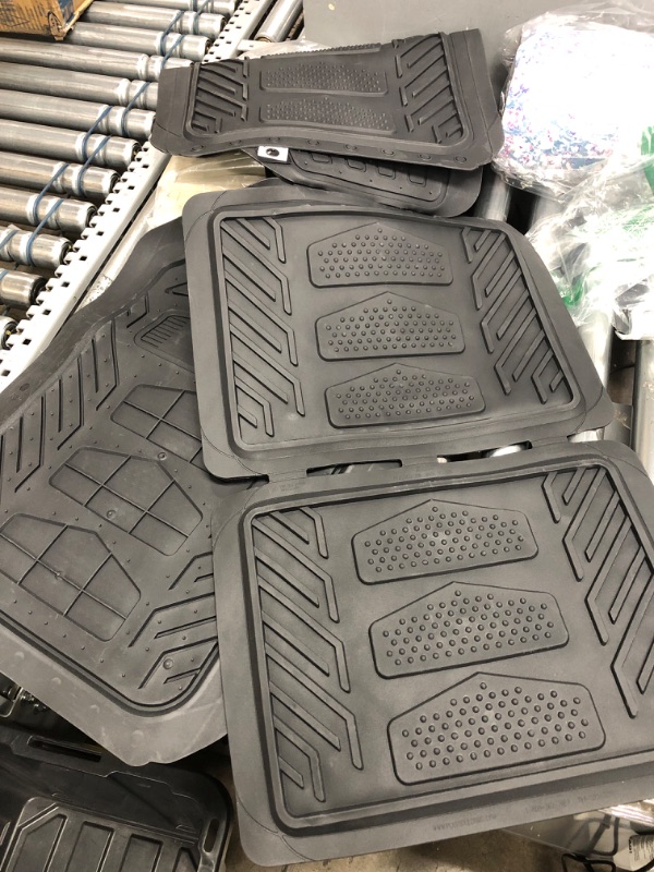 Photo 3 of Jeep Weatherpro 4 Piece Floor Mats Set, Floor Mats by Plasticolor (001668R01) , Black