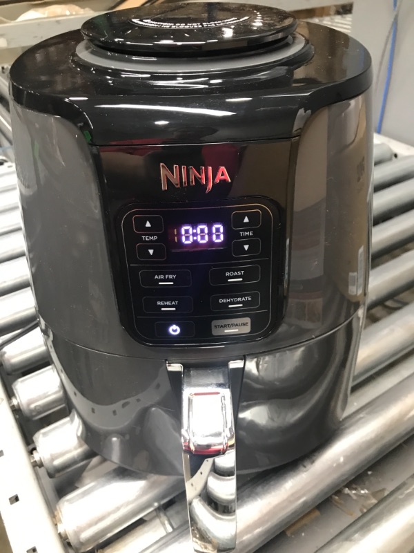 Photo 2 of ***TESTED WORKING*** Ninja AF101 Air Fryer that Crisps, Roasts, Reheats, & Dehydrates, for Quick, Easy Meals, 4 Quart Capacity, & High Gloss Finish, Black/Grey 4 Quarts