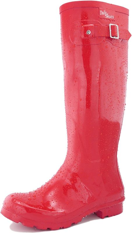 Photo 1 of DailyShoes Women's Knee High Round Toe Rain Boots
