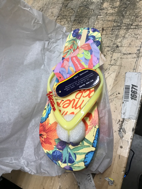 Photo 1 of HOTMARZZ WOMENS COLORFUL PRINTING CARTOON GRAFFITI SUMMER BEACH SLIPPERS FLIP FLOPS 9(M)