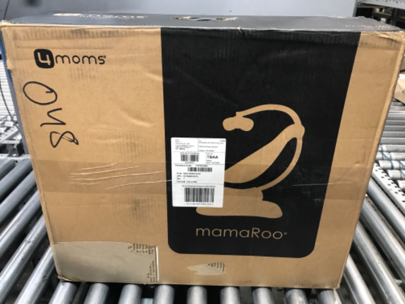 Photo 1 of 4moms mamaRoo 4 Multi-Motion Baby Swing + Safety Strap Fastener, Bluetooth Baby Swing with 5 Unique Motions, Plush Fabric, Multi