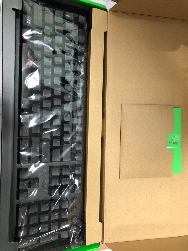 Photo 2 of Razer Huntsman V2 Optical Gaming Keyboard: Fastest Linear Optical Switches Gen-2 w/Sound Dampeners & 8000Hz Polling Rate - Doubleshot PBT Keycaps - Dedicated Media Keys & Dial - Ergonomic Wrist Rest Classic Black Keyboard Huntsman V2 Linear Optical Switch