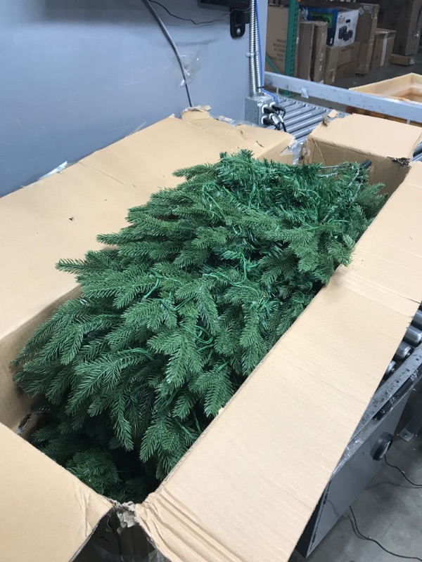 Photo 2 of ***UNABLE TO TEST**** 7.5ft Premium Spruce Artificial Holiday Christmas Tree for Home, Office, Party Decoration w/ 1,346 Branch Tips, Easy Assembly, Metal Hinges & Foldable Base