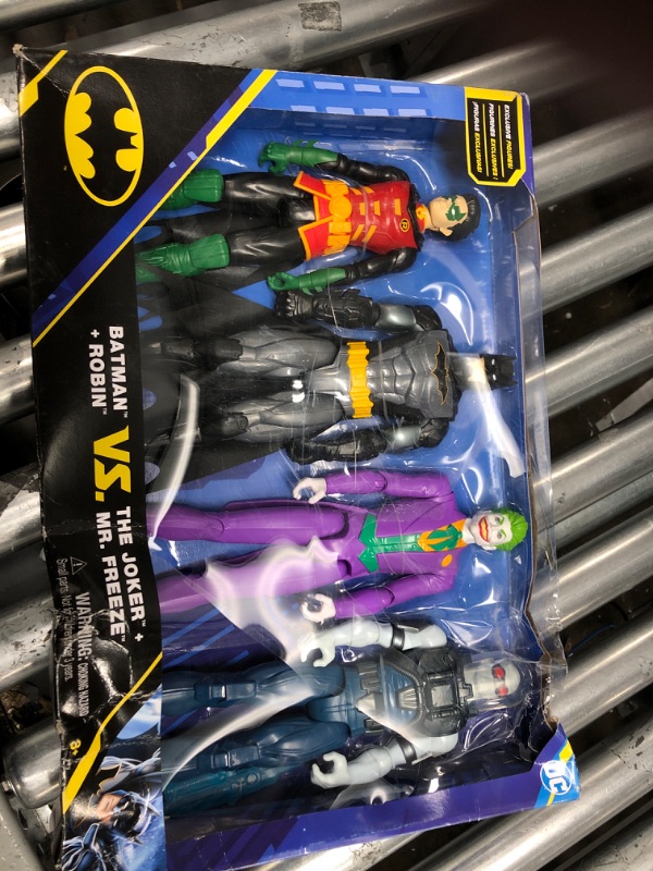 Photo 2 of DC Comics, Batman and Robin Vs. the Joker and Mr. Freeze, 12-inch Action Figures, Kids Toys for Boys and Girls Ages 3 and up
