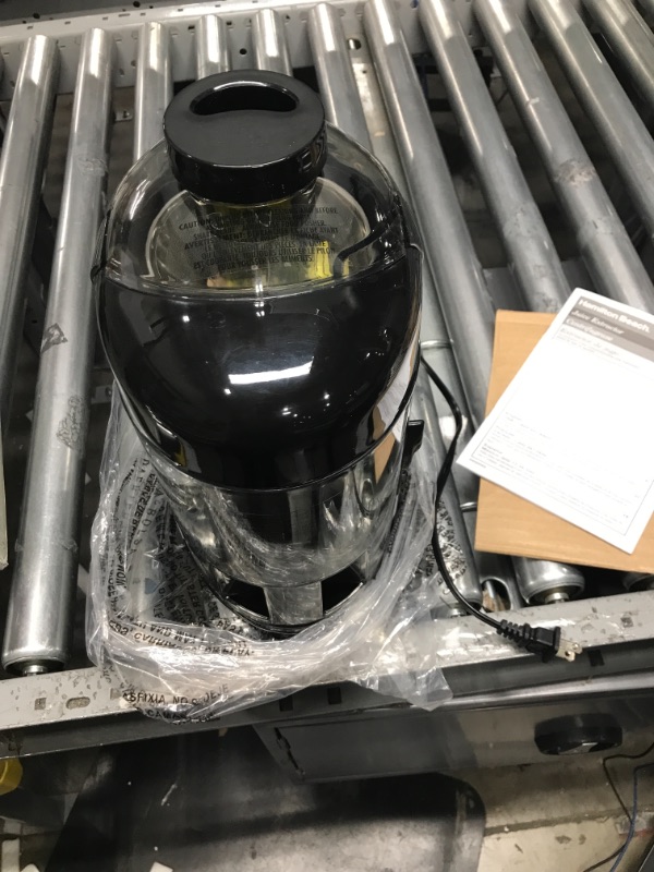 Photo 1 of Hamilton Beach HealthSmart Juicer Machine, Compact Centrifugal Extractor, 2.4” Feed Chute for Fruits and Vegetables, Easy to Clean, BPA Free, 400W, Black