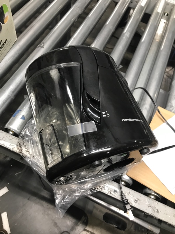 Photo 1 of Hamilton Beach HealthSmart Juicer Machine, Compact Centrifugal Extractor, 2.4” Feed Chute for Fruits and Vegetables, Easy to Clean, BPA Free, 400W, Black