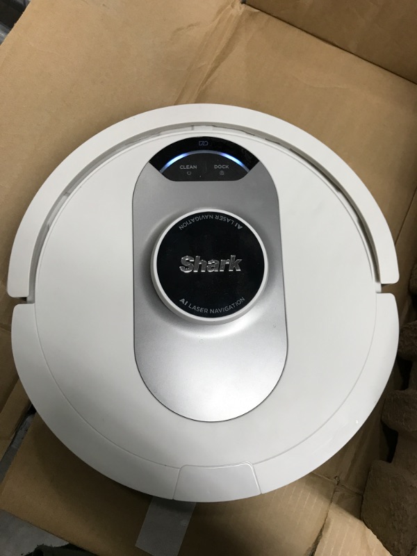 Photo 2 of *Tested-Powers On* Shark AV2511AE AI Ultra Robot Vacuum, with Matrix Clean, Home Mapping, 60-Day Capacity Bagless Self Empty Base, Perfect for Pet Hair, Wifi, Compatible with Alexa, Black/Silver 60-Day Capacity + 2nd Generation