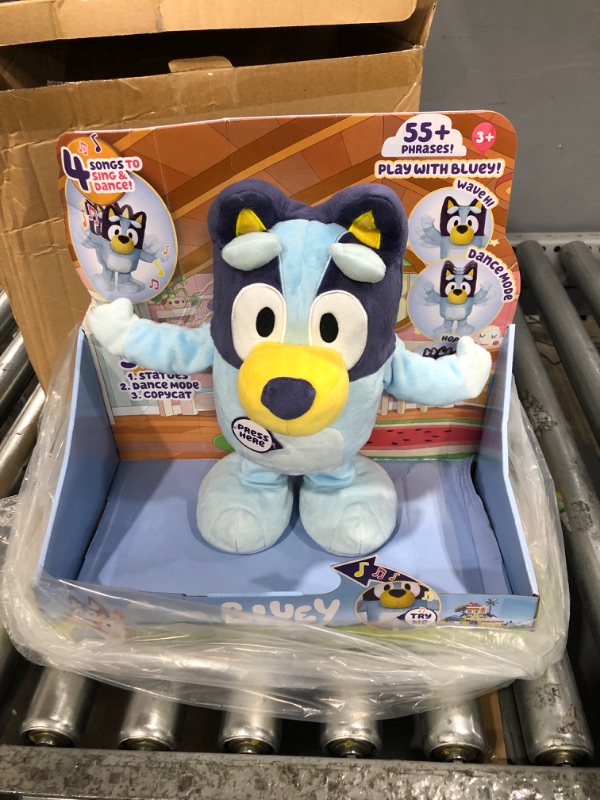 Photo 2 of Bluey Dance and Play 14" Animated Plush | Over 55 Phrases and Songs, Multicolor
