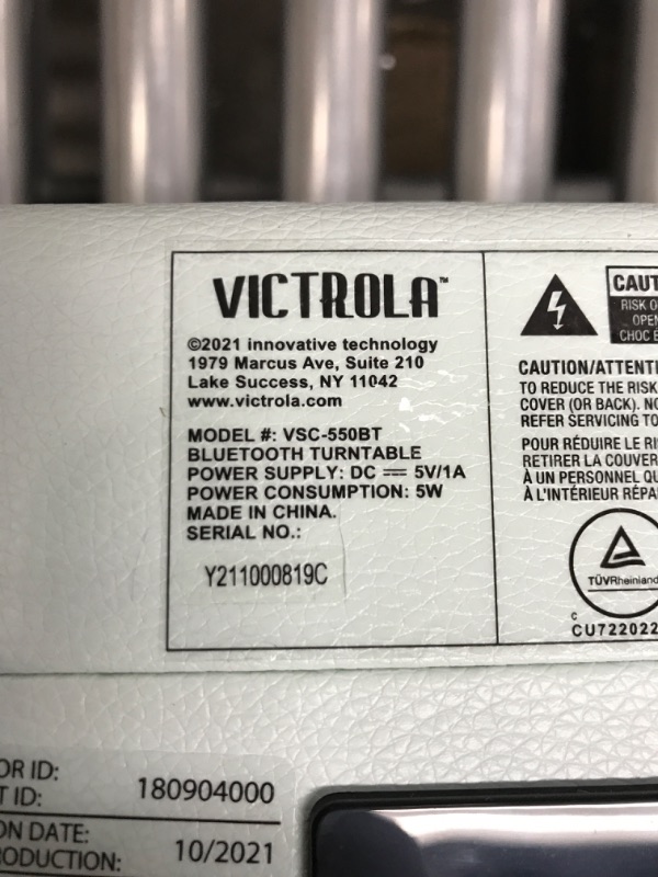 Photo 1 of -USED FOR PARTS-
Victrola Vintage 3-Speed Bluetooth Portable Suitcase Record Player with Built-in Speakers | Upgraded Turntable Audio Sound| Includes Extra Stylus | Mint (VSC-550BT-HOM)

