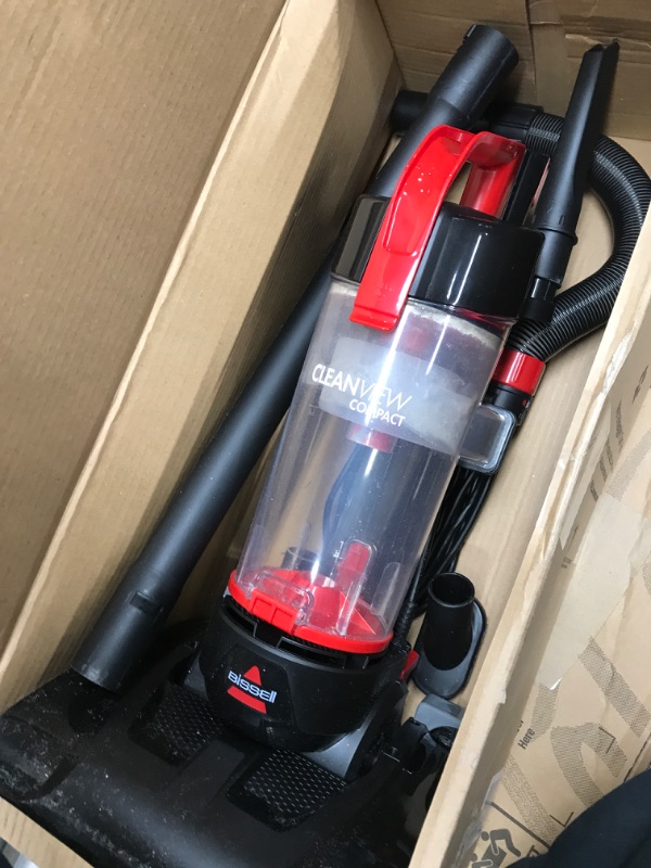 Photo 2 of BISSELL CleanView Compact Upright Vacuum, Fits In Dorm Rooms & Apartments, Lightweight with Powerful Suction and Removable Extension Wand, 3508
