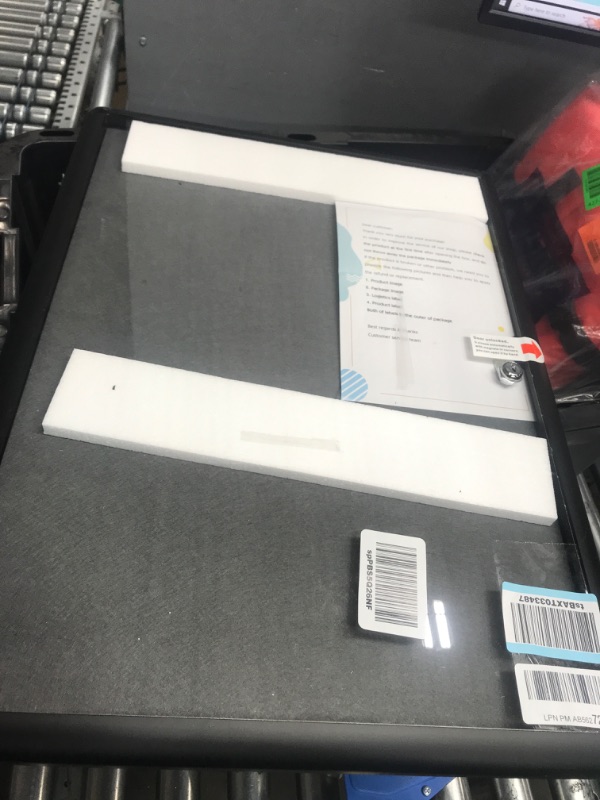 Photo 1 of 26"x20 pexiglass blackframe showcase box with key lock 
