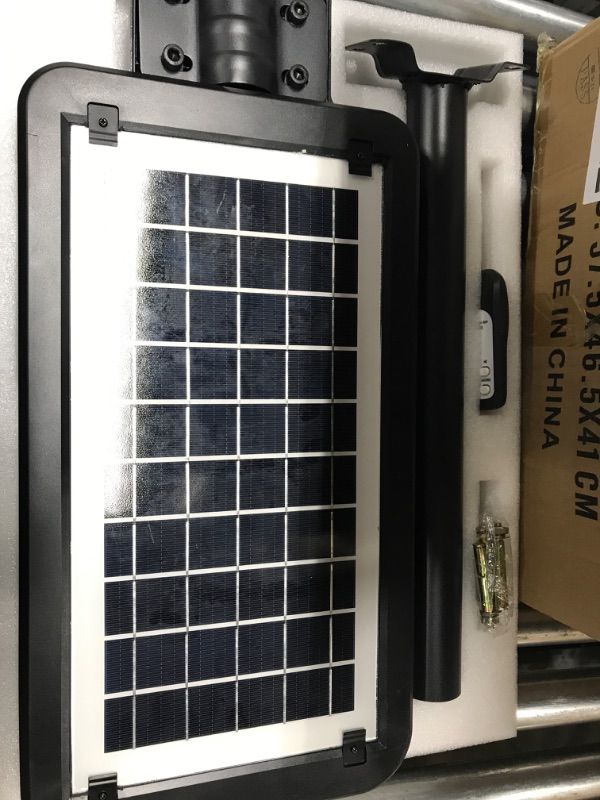 Photo 1 of 300W Solar Street Light Outdoor with Motion Sensor 12000mAh 6500K Daylight LED Solar Security Flood Lamp Auto On/Off Dusk to Dawn with Remote Control for Playground, Garden, Swimming Pool, Parking Lot