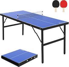 Photo 1 of *NOT exact stock photo, use for reference*
Portable Ping Pong Table ,Mid-Size Foldable Tennis with Blue