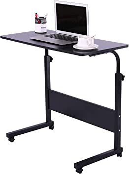 Photo 1 of Fancasa Laptop Cart 23.6" Mobile Table Movable Portable Adjustable Notebook Computer Stand with Wheels (Black)
