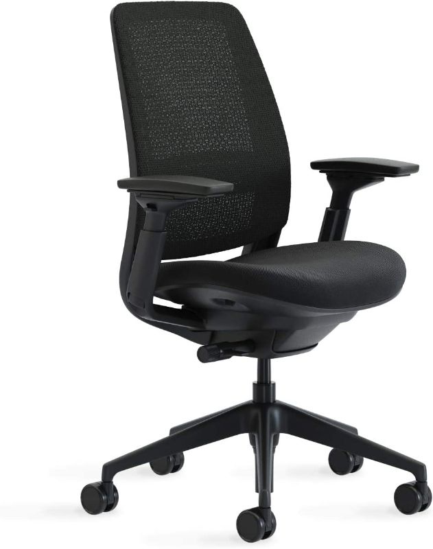 Photo 1 of PARTS   Steelcase Series 2 Office Chair, Graphite Frame, Cogent Connect Licorice, Hard Floor Casters
