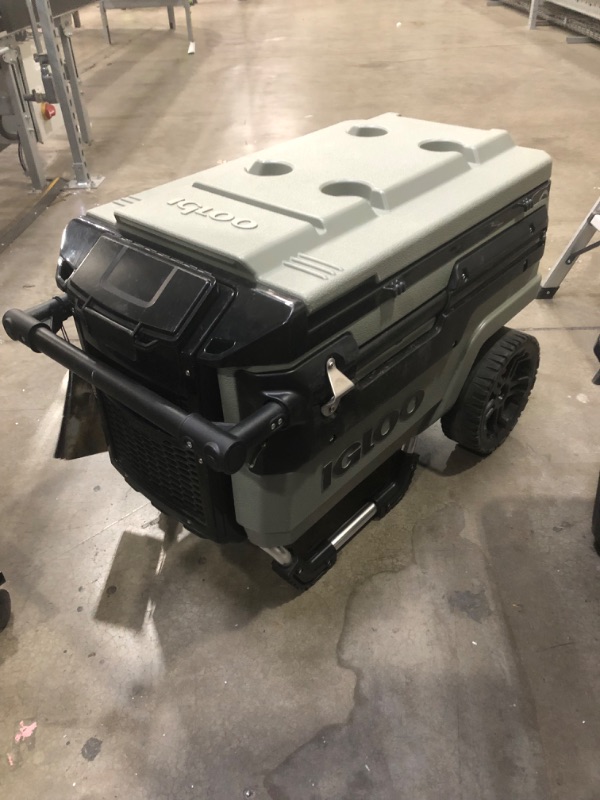 Photo 2 of **SEE NOTES** Igloo 70 Qt Premium Trailmate Wheeled Rolling Cooler Olive Green