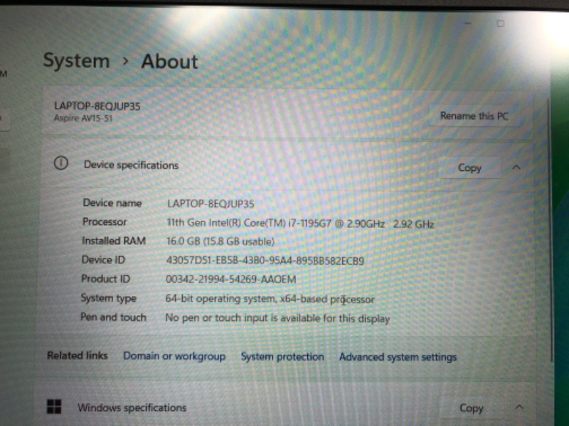 Photo 2 of Acer Aspire Vero AV15-51-7617 Green PC | 15.6" FHD IPS 100% sRGB-Display | 11th Gen Intel Core i7-1195G7 | Intel Iris Xe Graphics | 16GB DDR4 | 512GB NVMe SSD | Wi-Fi 6 | PCR Materials | Vero-Sleeve i7-1195G7 bundle Sleeve bundle