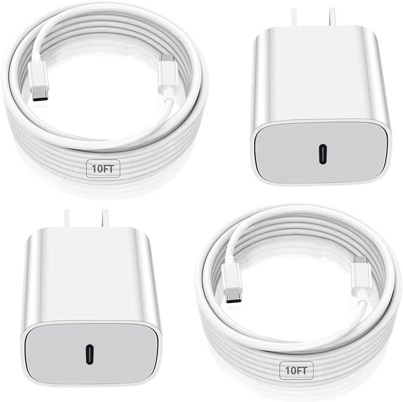Photo 1 of 10FT iPad Pro Charger [Apple Certified] 20W USB C Charger with 10FT Long iPad Fast Charging Cord for iPad Pro 12.9 Gen 6/5/4/3,11 inch Gen 4/3/2/1,iPad 10,iPad Air 5th/4th Generation,iPad Mini 6