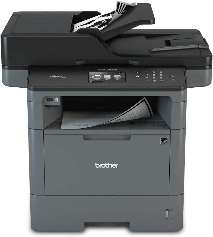 Photo 1 of Brother Monochrome Laser Printer, Multifunction Printer, All-in-One Printer, MFC-L5900DW, Wireless Networking, Mobile Printing & Scanning, Duplex Print, Copy & Scan, Amazon Dash Replenishment Ready
