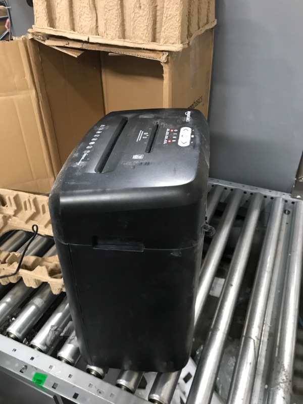 Photo 1 of Amazon Basics 18-Sheet Cross-Cut Paper, CD, and Credit Card Shredder, Black
