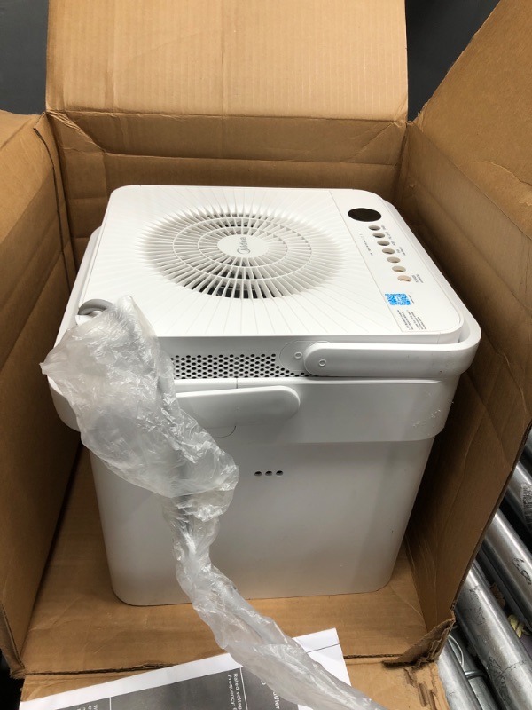 Photo 2 of **UNFUNCTIONAL*- Midea Cube 20 Pint Dehumidifier for Basement and Rooms at Home for up to 1,500 Sq. Ft., Smart Control, Works with Alexa (White), Drain Hose Included, ENERGY STAR Most Efficient 2022
