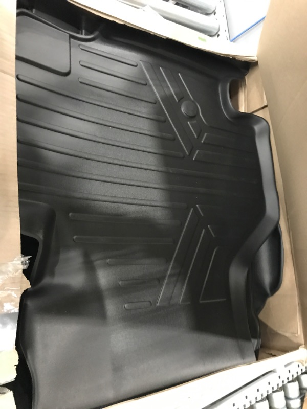 Photo 2 of SMARTLINER Floor Mats 2 Row Liner Set Black for Crew Cab for 2015 Chevy Tahoe/GMC Yukon with 2nd Row Bucket Seats