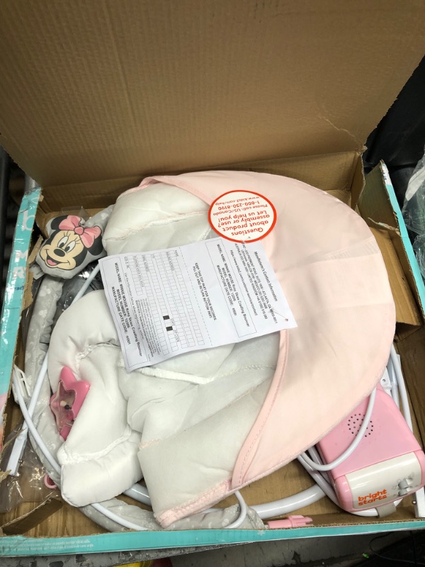 Photo 2 of Bright Starts Minnie Mouse Rosy Skies Cradling Baby Bouncer - Pink1011429569

