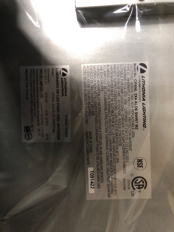 Photo 4 of * 2 DENTS ON THE FRAME*
Lithonia Lighting Contractor Select CPANL 2 ft. x 4 ft. 4000/5000/6000 Lumens White Integrated LED Flat Panel Light