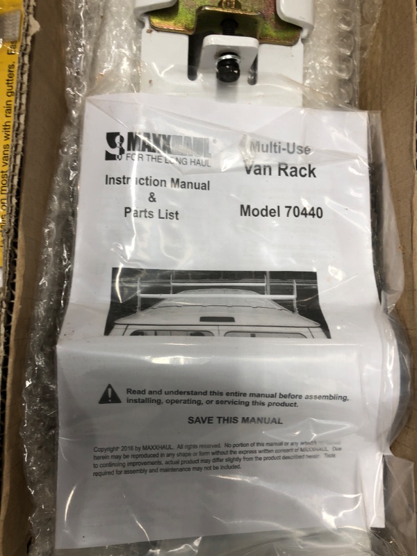 Photo 6 of *USED!*
MaxxHaul 70440 Gutter Mount Van Rack (500 lb. Capacity) , White