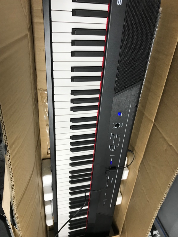 Photo 2 of Alesis Recital – 88 Key Digital Piano Keyboard with Semi Weighted Keys, 2x20W Speakers, 5 Voices, Split, Layer and Lesson Mode, FX and Piano Lessons Recital Piano Only