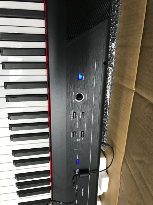 Photo 3 of Alesis Recital – 88 Key Digital Piano Keyboard with Semi Weighted Keys, 2x20W Speakers, 5 Voices, Split, Layer and Lesson Mode, FX and Piano Lessons Recital Piano Only