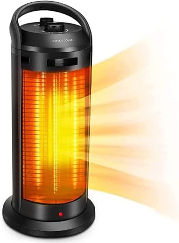 Photo 1 of 1500W Electric Space Heater for Indoor Use 2-In-1 Space Radiant Heater w/ Thermostat, Fast Heating, Oscillating, Ideal for Home/Livingroom Patio Heater
