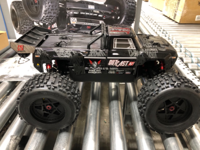 Photo 1 of ARRMA RC Truck 1/8 Outcast 6S BLX 4WD Extreme Bash Stunt Truck RTR (Battery and Charger Not Included), Black, ARA8710