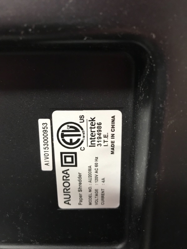 Photo 4 of ***JAMMED*** Aurora Commercial Grade 200-Sheet Auto Feed High Security Micro-Cut Paper Shredder/ 60 Minutes/ Security Level P-5 & SL16 Professional Grade Synthetic Shredder Oil, 16 Oz Flip-Top Leak Proof Bottle 200-Sheet AutoFeed MicroCut MicroCut + Shred